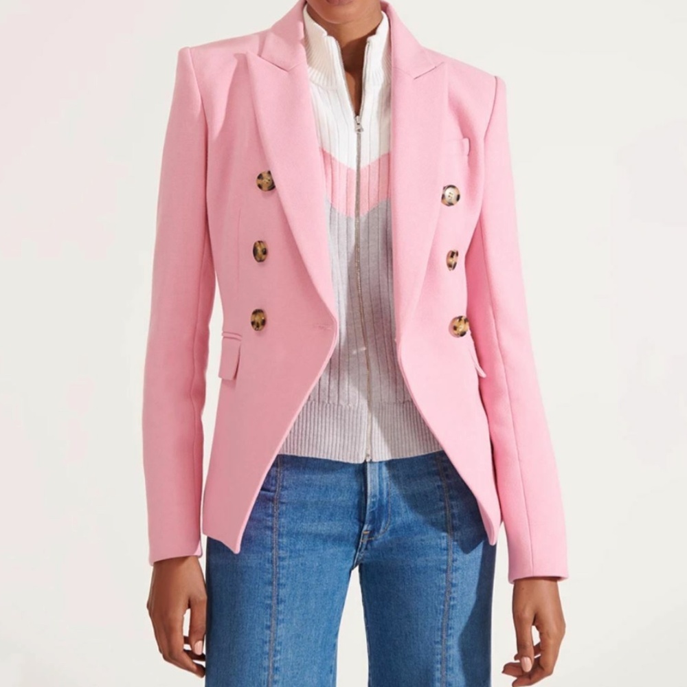 Veronica Beard Miller Dickey Double-Breasted Blazer - Size 2